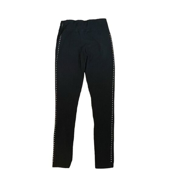 MNY Marc New York Stud Embellished Performance Leggings Black Knit Pull-On XS - Picture 1 of 6